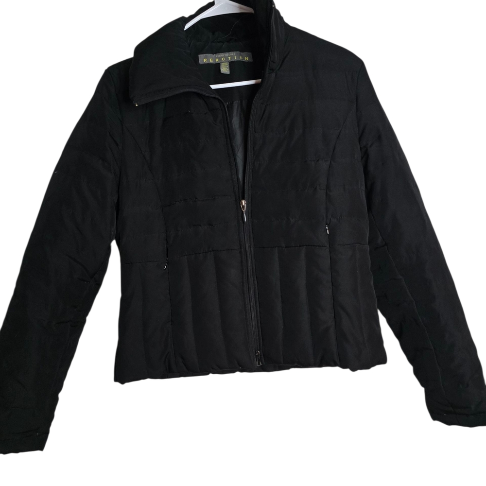 Kenneth Cole Reaction Black Down Puffer Jacket Sz M